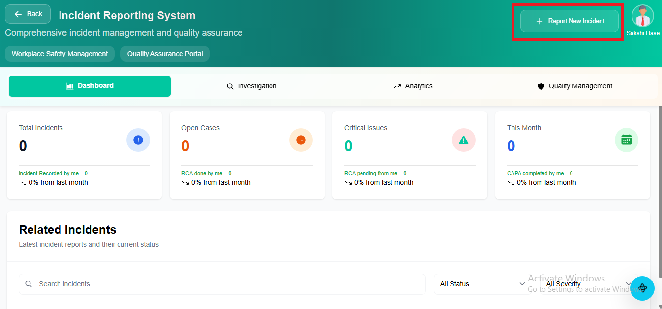 Request New Incident