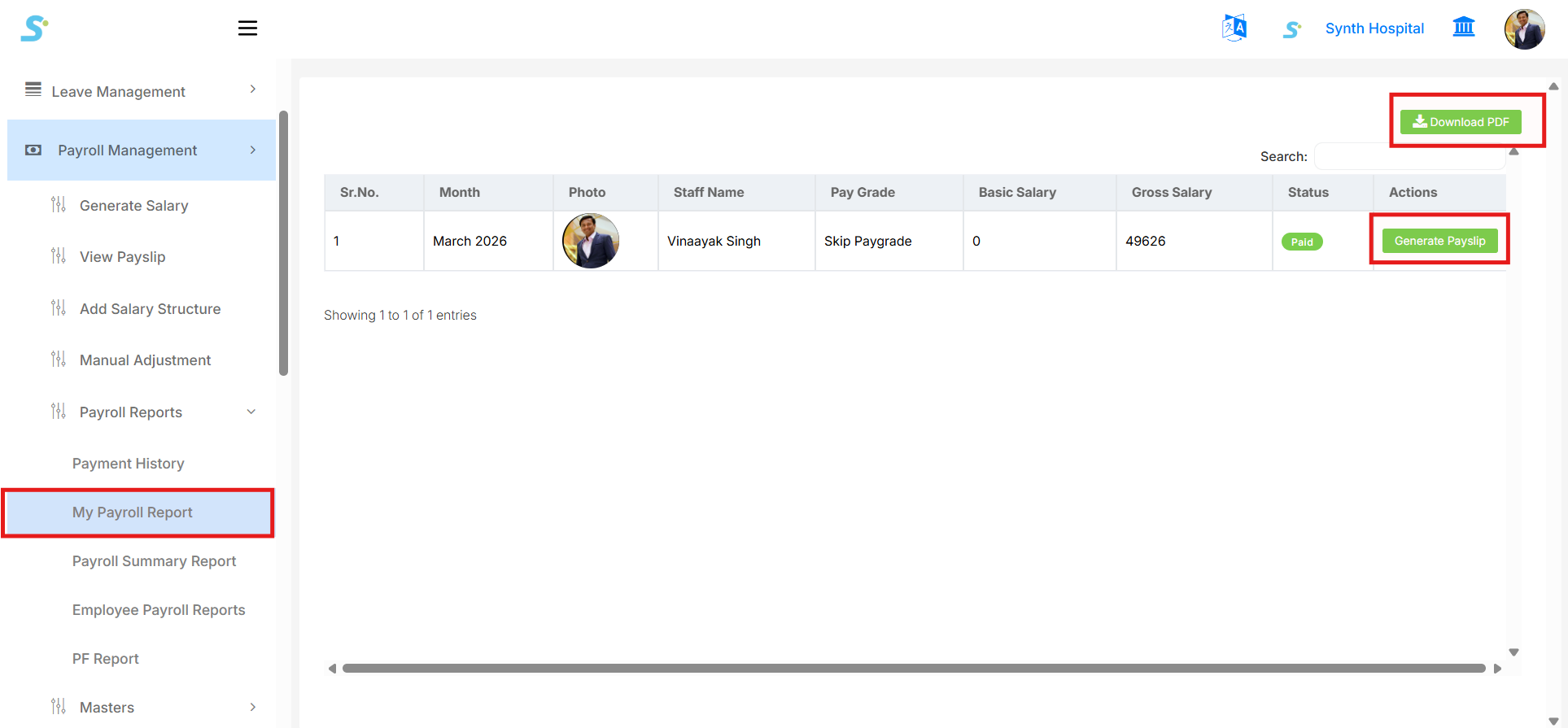 My Payroll Report