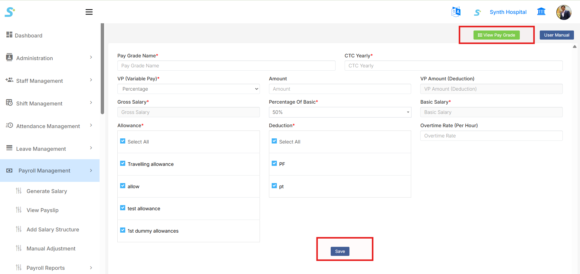 Add Pay Grade Form
