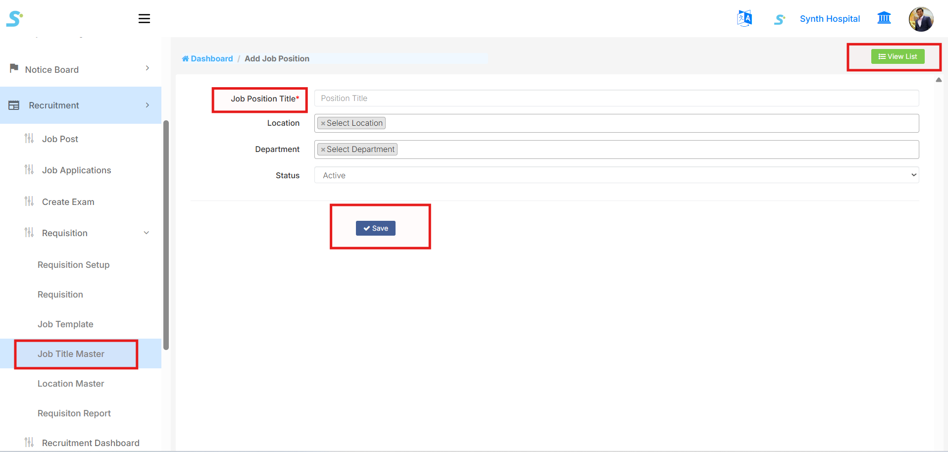 Create Job Position