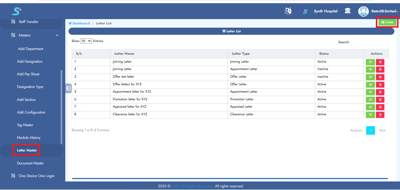 Create Letter Master